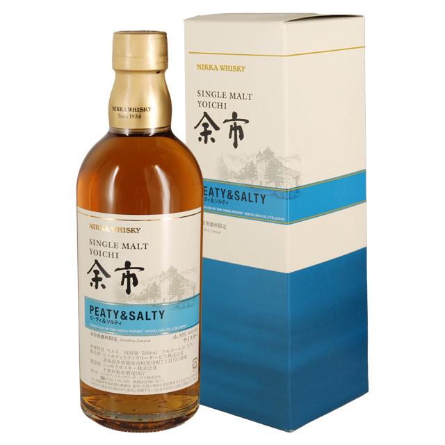 箱入 ニッカ シングルモルト 余市 ピーティ＆ソルティ 55度 500ml