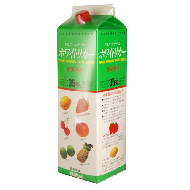 大容量 トモエヒナツル ホワイトリカー 35度 1800ml 箱なし はざま酒造