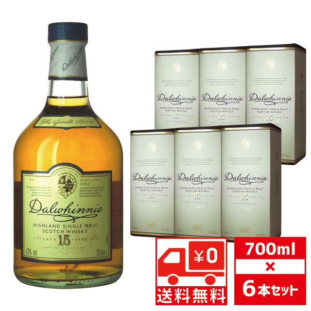 最安値‼️限定6本セット‼️送料無料‼️ダルウィニー15年700mlウィスキー 送無 セット6 ダルウィニー 15年 43度 700ml×6本 シングルモルト