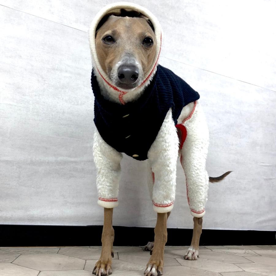 犬服　イタグレ服　半袖ボアロンパース プードルボアロンパース（イタリアングレイハウンド イタグレ イタグレ