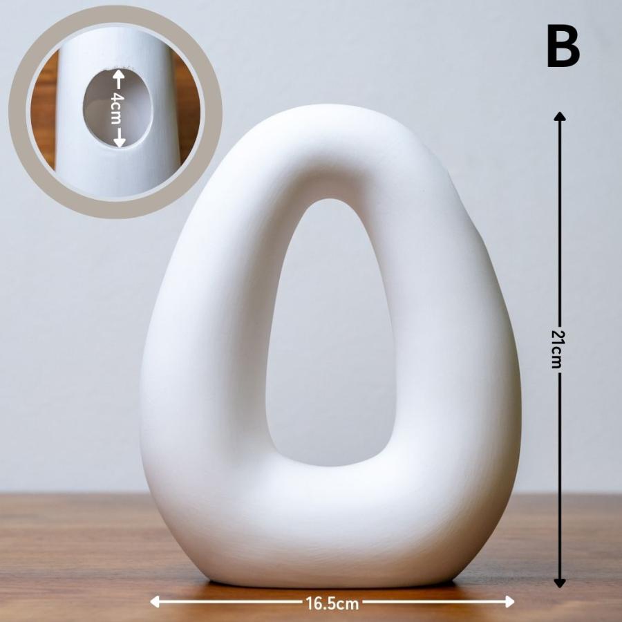 ドーナツ型 花瓶 陶器 フラワーベース 花びん 一輪挿し マット 生花