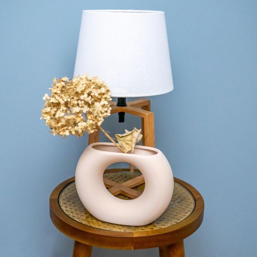 ドーナツ型 花瓶 陶器 フラワーベース 花びん 一輪挿し マット 生花