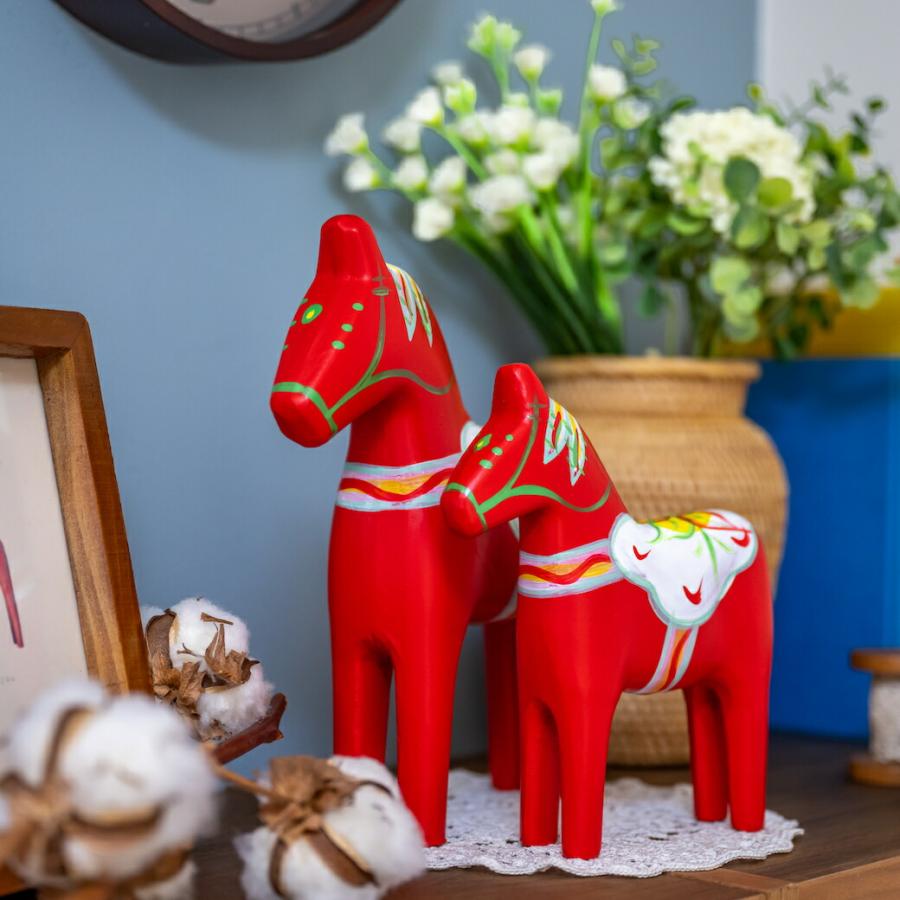 木製 馬の置物 ラーセンデンマーク ダーラナホース 大きいサイズ