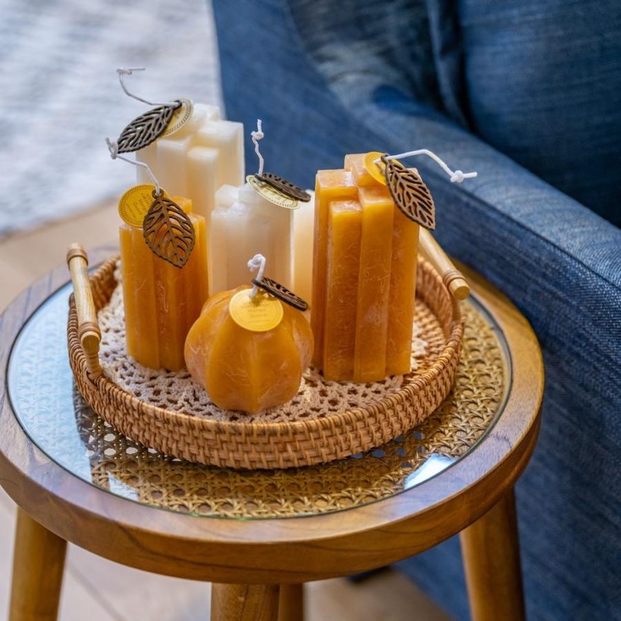 ハンドル付き ラタントレイ M 直径24cm ラタン 籐 トレー トレイ