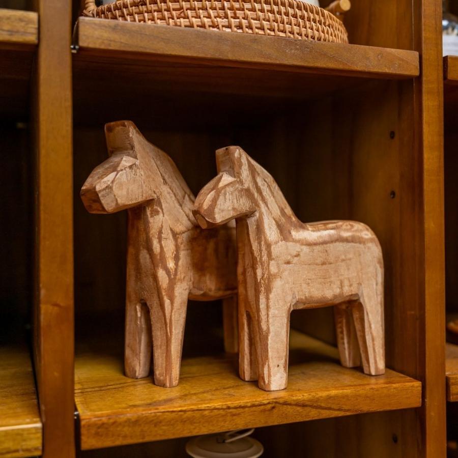 ダーラナホース ダーラへスト 無地 大 小 2個セット 馬 木馬