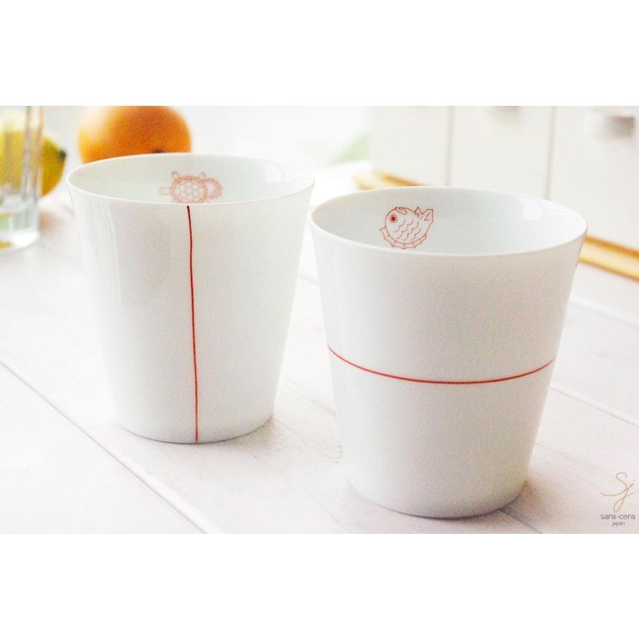 幸せの白い器 赤い糸 亀は万年 フリーカップ 単品 軽量白磁 かめ カメ S 白いごはん器のお店 ライスボール 通販 Yahoo ショッピング