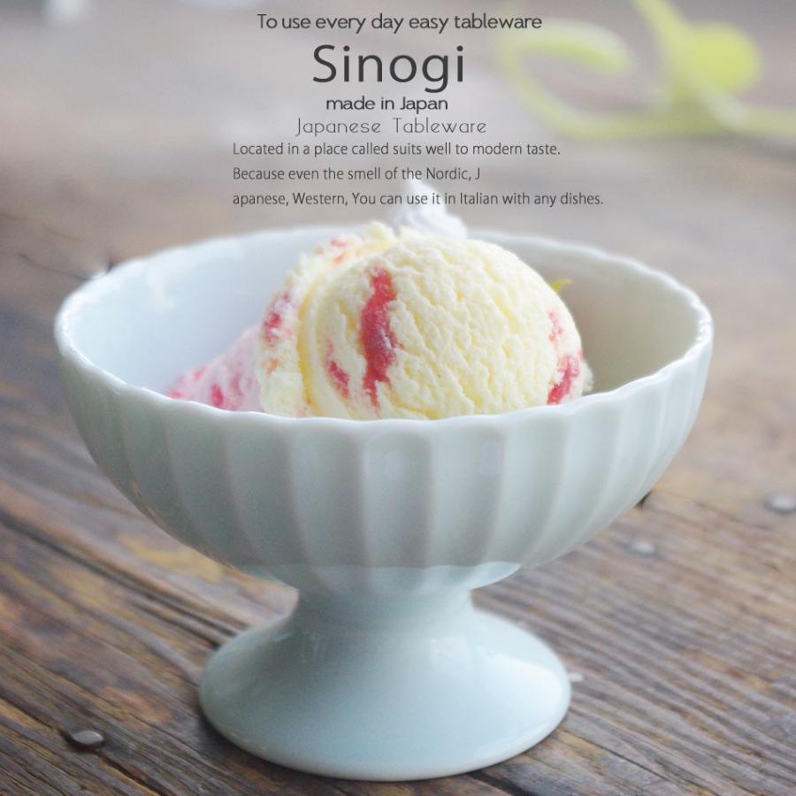 和食器 しのぎ ペパーミントブルー 青白磁 アイスクリーム サンデー フルーツ かき氷 高台デザート碗 あんみつ みつまめ うつわ 日本製 おうち 十草 ストライプ S 白いごはん器のお店 ライスボール 通販 Yahoo ショッピング