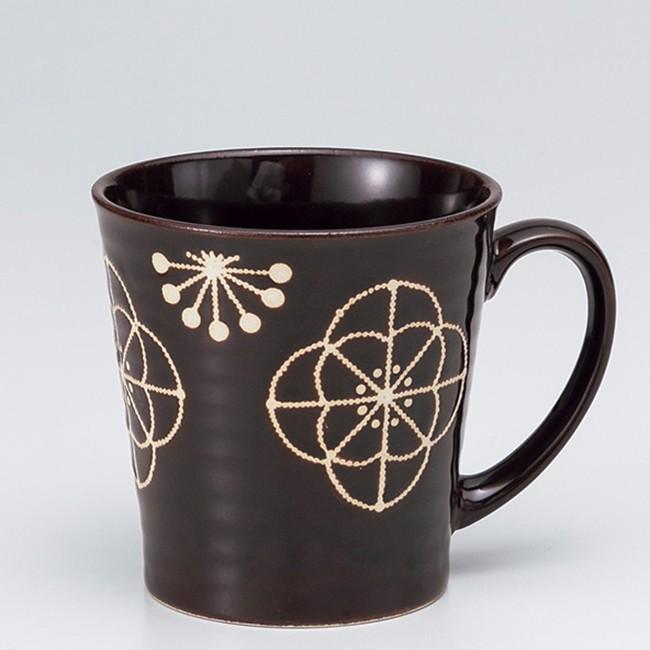 和食器 花刺しブラウン 軽量 マグカップ カフェ コーヒー 紅茶 珈琲 お茶 オフィス おうち 食器 陶器 おしゃれ うつわ S 白いごはん器のお店 ライスボール 通販 Yahoo ショッピング