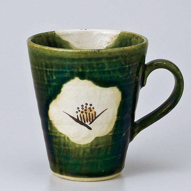 和食器 織部椿 マグカップ カフェ コーヒー 紅茶 珈琲 お茶 オフィス おうち 食器 陶器 おしゃれ うつわ S 白いごはん器のお店 ライスボール 通販 Yahoo ショッピング