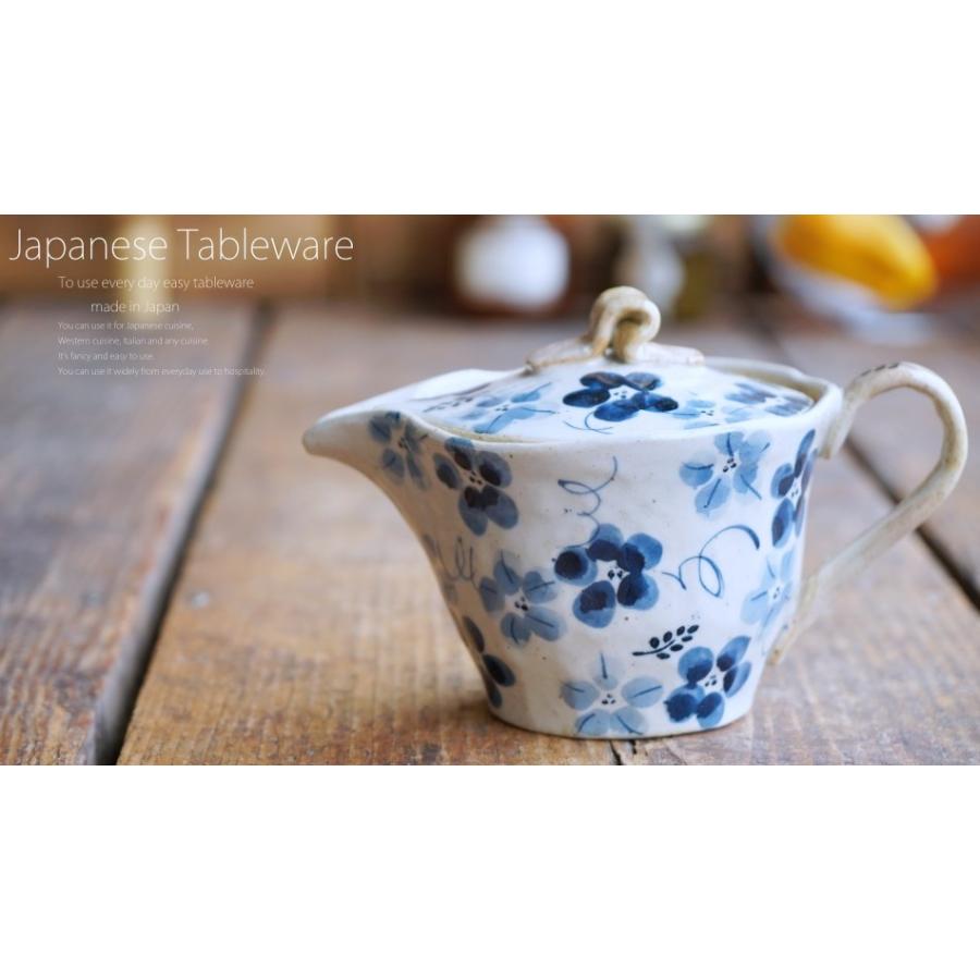 和食器 美味しい お茶 がもっと楽しくなる 藍の花 手起しティーポット 大 青 急須 茶器 食器 緑茶 紅茶 ハーブティー おうち うつわ 陶器 日本製｜ricebowl｜02