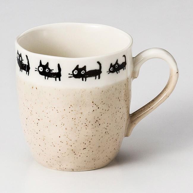 和食器 ベージュくろ猫 マグカップ コーヒー 珈琲 紅茶 カフェ おしゃれ 陶器 うつわ おうち 軽井沢 春日井 ギフト S 白いごはん器のお店 ライスボール 通販 Yahoo ショッピング