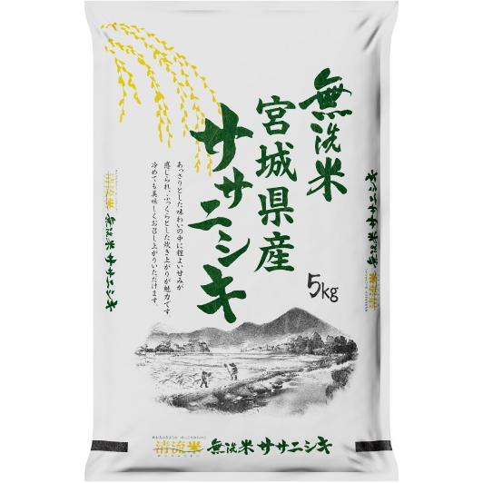 ササニシキ タイムセール 令和7年産 宮城県 登米産 5kg [白米5kg / 無