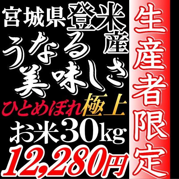 令和5年産 新米 「ひとめぼれ」白米30kg（離島・沖縄不可）