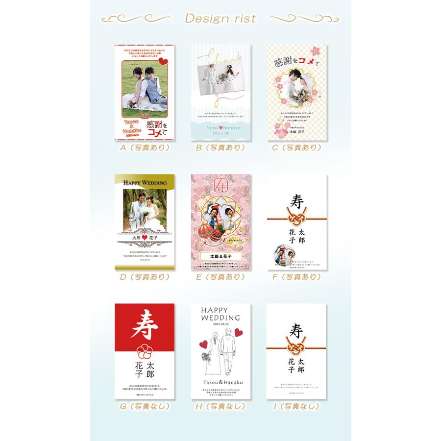 結婚式 プチギフト お見送り『wedding rice 令和 5年産 長野こしひかり*2合300g』 送迎用 粗品 名入れ 写真入れ 大量