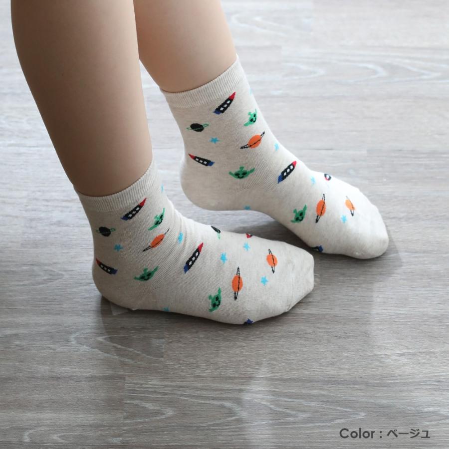 靴下 クルーソックス おもしろ靴下 可愛い 宇宙 宇宙人 星 ロケット 土星 プレゼント プチギフト ファンシーソックス Rso 0014 Ricerca リチェルカ 通販 Yahoo ショッピング