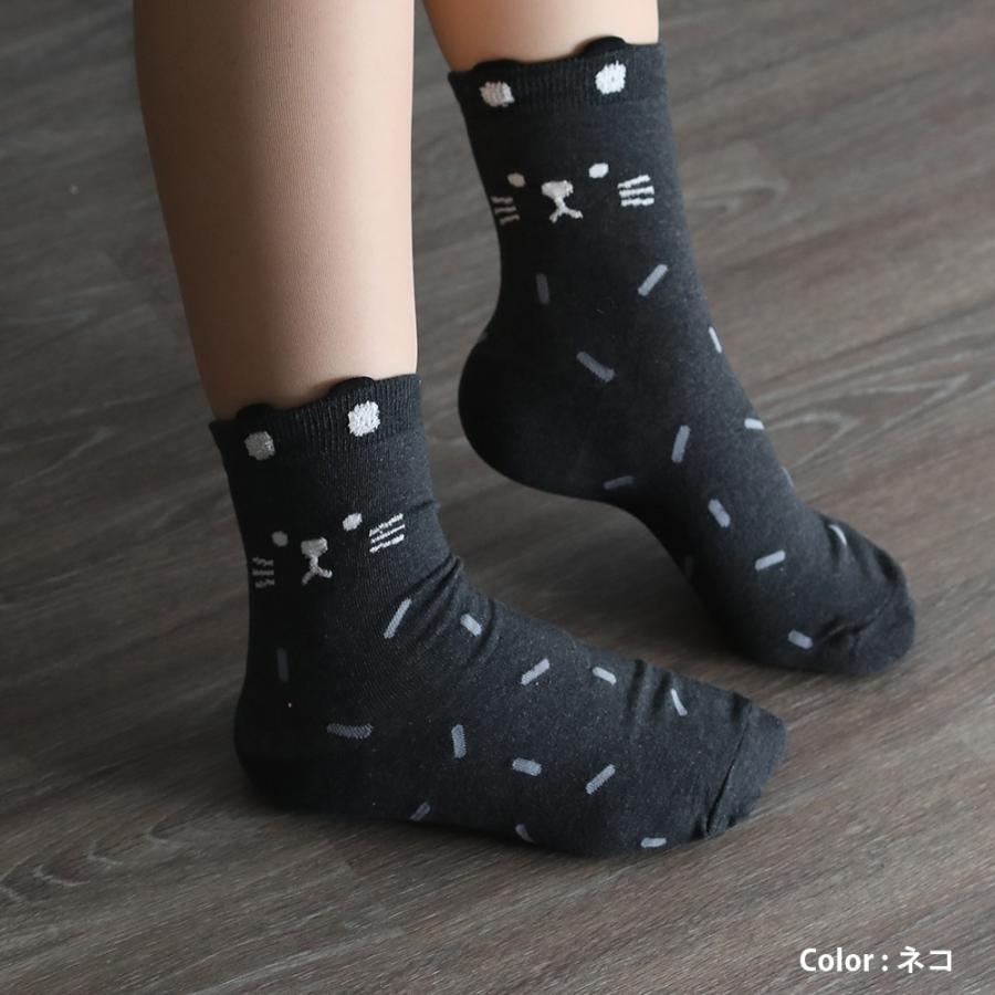 靴下 クルーソックス アニマル フェイス おしゃれ ボーダー ドット クマ ネコ ライオン ネズミ くま ねこ ぬこ ねずみ プチギフト プレゼント Rso 0025 Ricerca リチェルカ 通販 Yahoo ショッピング