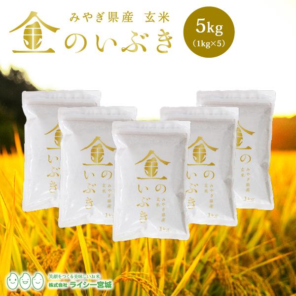 金のいぶき 玄米 5kg 高機能玄米 令和5年産 小分け 1kg×5袋 宮城県産 真空圧縮パック｜ricey-miyagi｜02