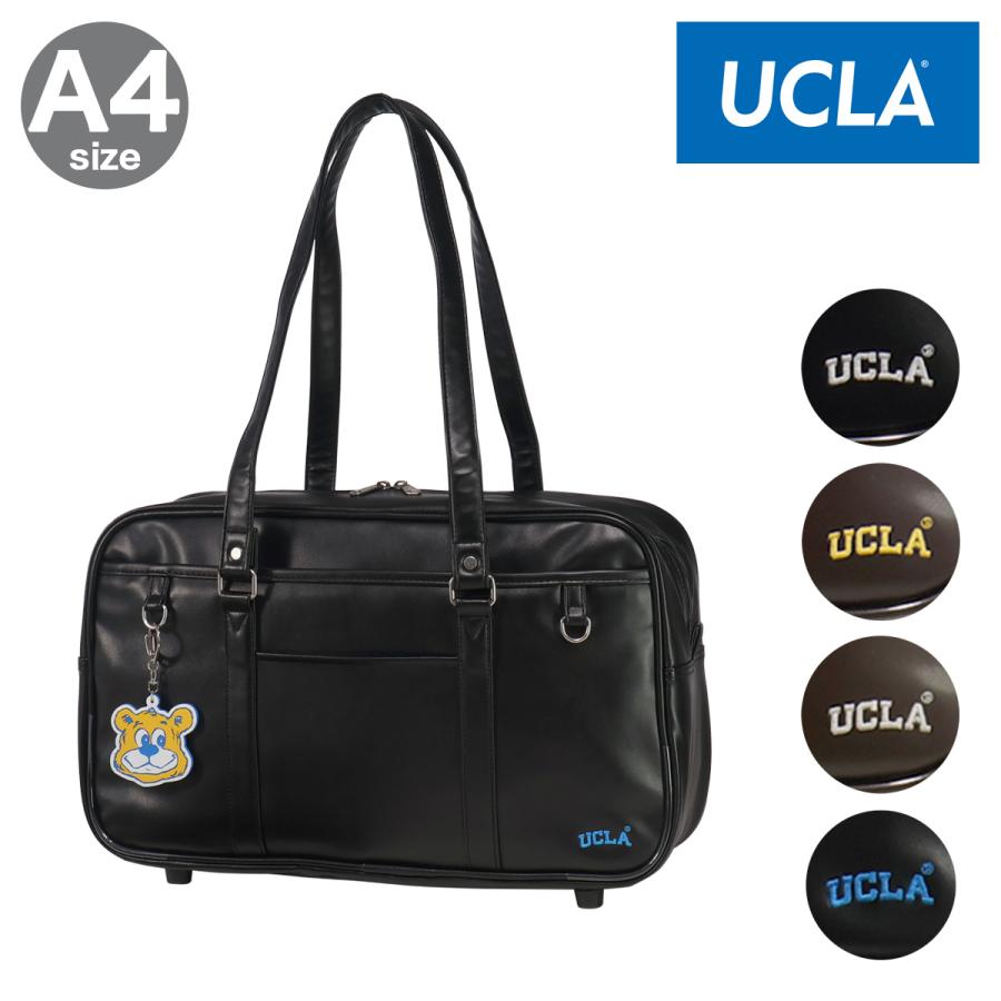 UCLA スクールバッグ スクバ A4 合皮 チャーム付き 440-210 ユーシー