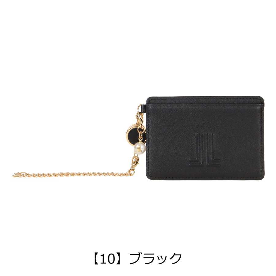 ランバンオンブルー パスケース チェーン 本革 レディース イエナ 484725 LANVIN en Bleu 定期入れ リール付き パール ブランド 牛革 レザー 通学 通勤 就職_11