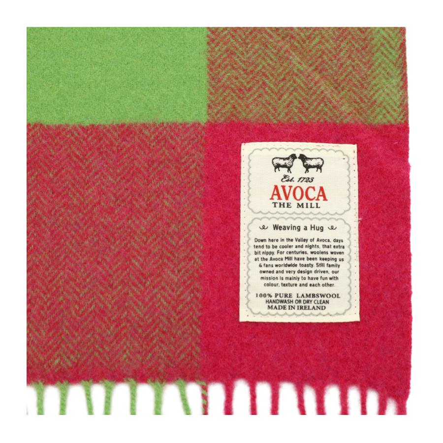 アヴォカ マフラー 大判 スカーフ LAMBSWOOL THROWS レディース AVOCA ブランケット 防寒 チェック ウール ac