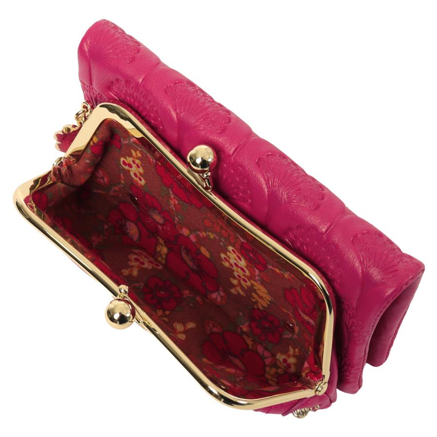 ANNA SUI（アナスイ） 二つ折り財布 がま口 ピーコック 本革