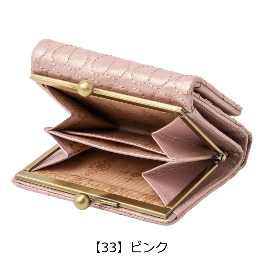 ANNA SUI（アナスイ） 二つ折り財布 ガマ口 本革 レディース