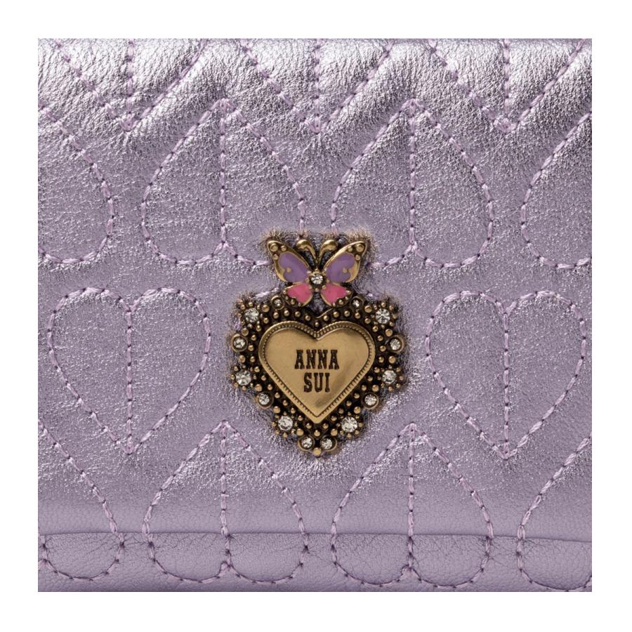 ANNA SUI（アナスイ） 二つ折り財布 ガマ口 本革 レディース