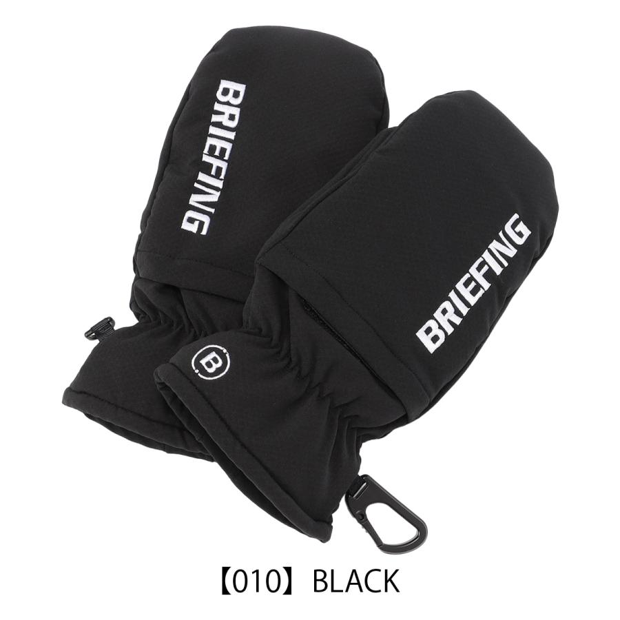 BRIEFING ミトン手袋 黒 カラビナ付き BRIEFING（ブリーフィング） ゴルフ 手袋 ミトン メンズ レディース