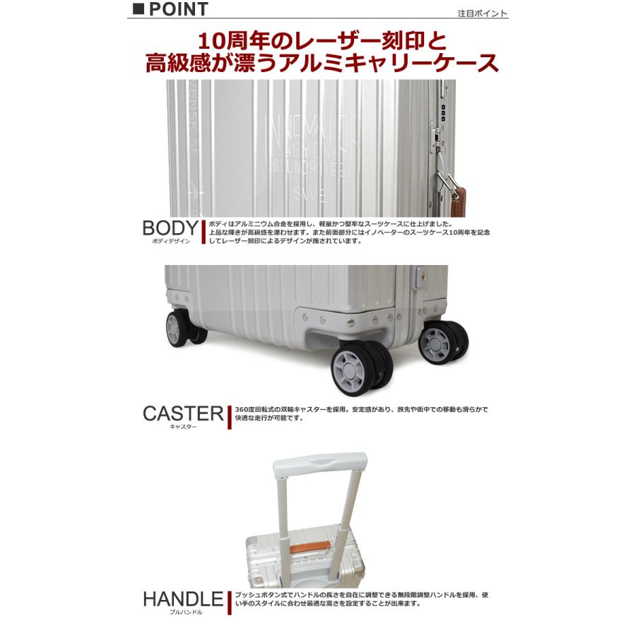 イノベーター スーツケース 10周年モデル 機内持ち込み 36L 51cm 4.4kg 