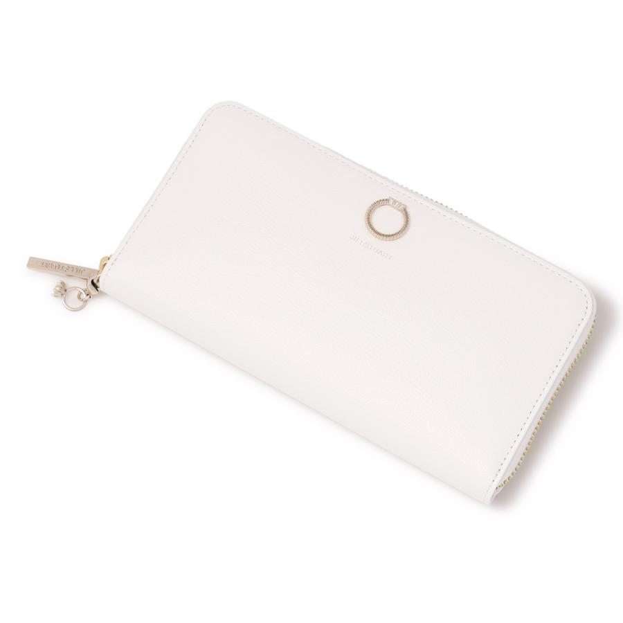 【新品タグ付き】ジルスチュアート ブレイズラウンドファスナー折り財布 サックス 新品タグ付き】ジルスチュアート ラウンドファスナーリボン長