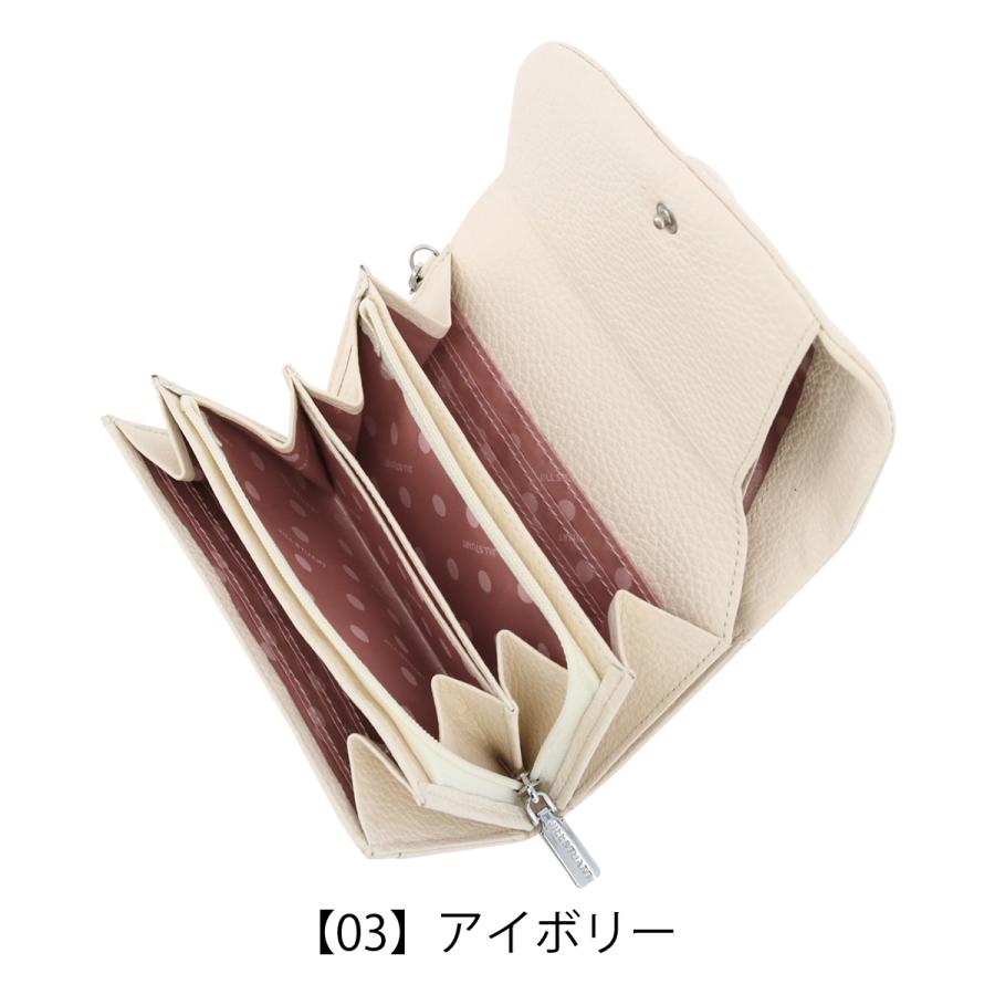 極美品 ジルスチュアート 2つ折財布 ルナティ グレー レザー くるみボタン JILL STUART（ジルスチュアート） 二つ折り財布 本革 レディース
