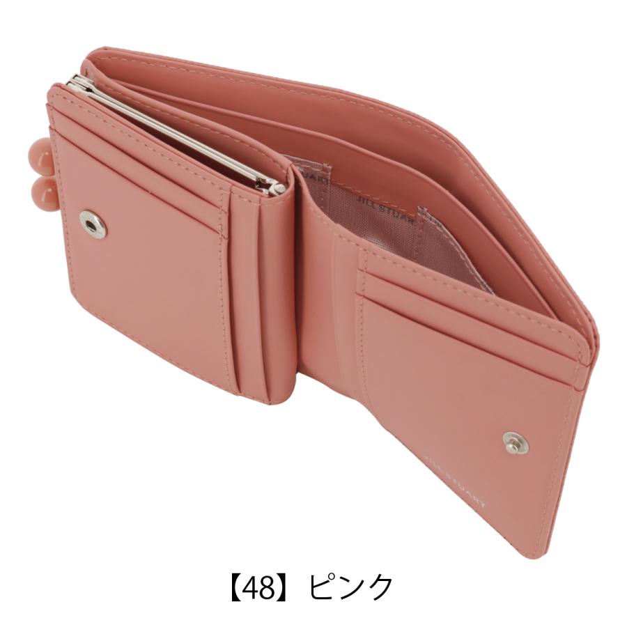 JILL STUART ジルスチュアート 二つ折り財布 がま口 本革 JILL STUART ジルスチュアート 二つ折り財布 がま口 本革