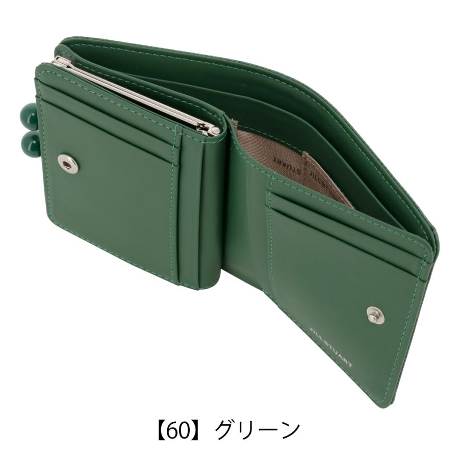 JILL STUART ジルスチュアート 二つ折り財布 がま口 本革