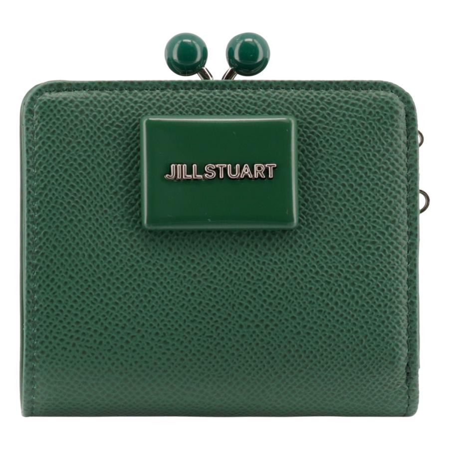 新品★ジルスチュアート★JILLSTUARTアンティークがま口折り財布★グリーン JILL STUART ジルスチュアート 二つ折り財布 がま口 本革