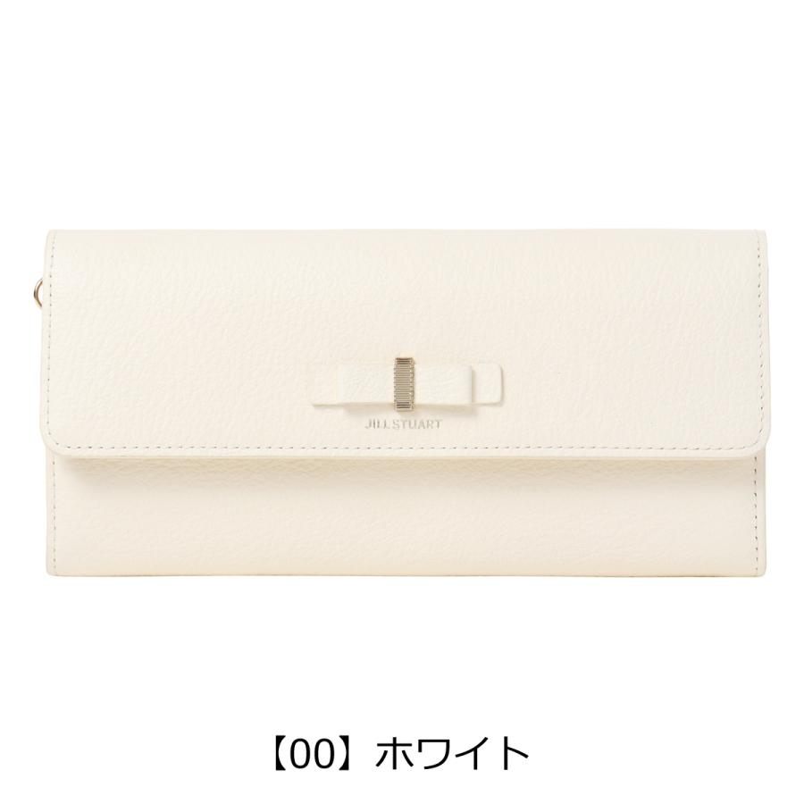 新品【ジルスチュアート】ミスティ ラウンドファスナー長財布 リボン 白 JILL STUART（ジルスチュアート） 長財布 本革 かぶせ レディース