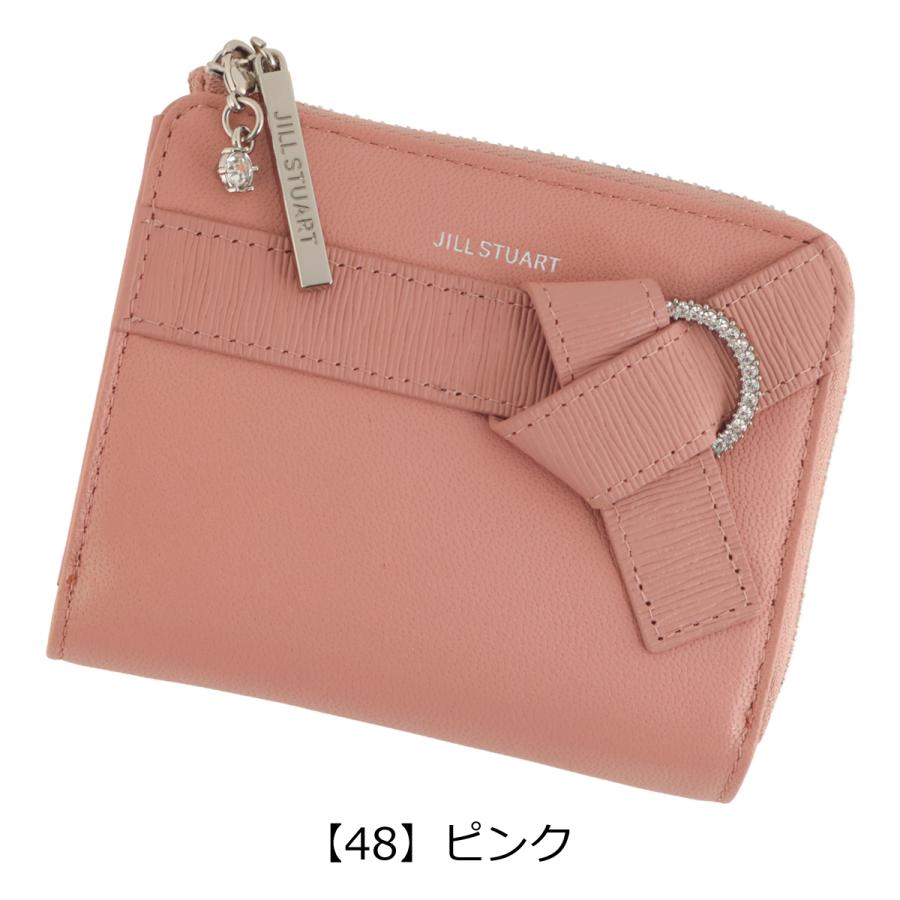 JILL STUART ルナティ 二つ折り財布 ピンク 牛皮 JILL STUART（ジルスチュアート） 二つ折り財布 L字ファスナー