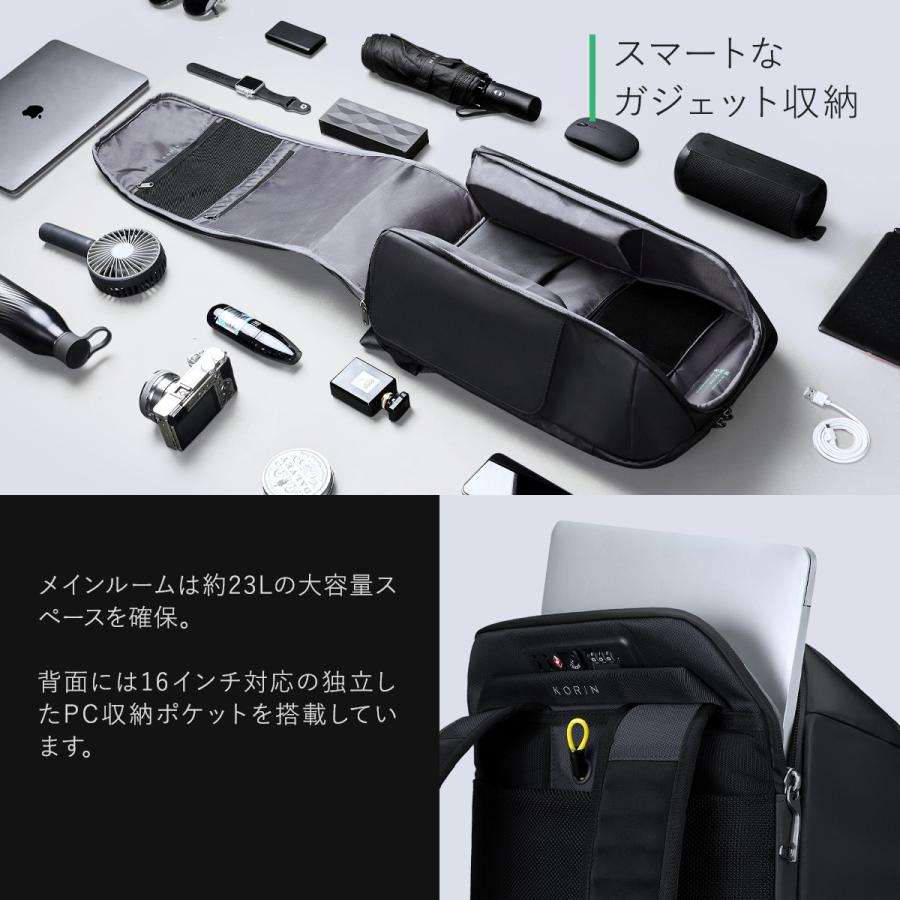 コリンデザイン リュック メンズ レディース フリップパック FLIPPACK KorinDesign 23L リュックサック バックパック ビジネスバッグ ビジネスリュック |  | 14