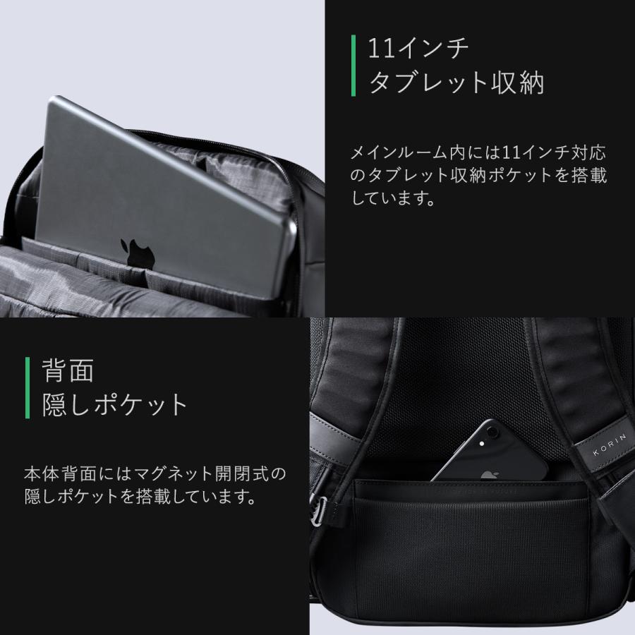 コリンデザイン リュック メンズ レディース フリップパック FLIPPACK KorinDesign 23L リュックサック バックパック ビジネスバッグ ビジネスリュック |  | 15