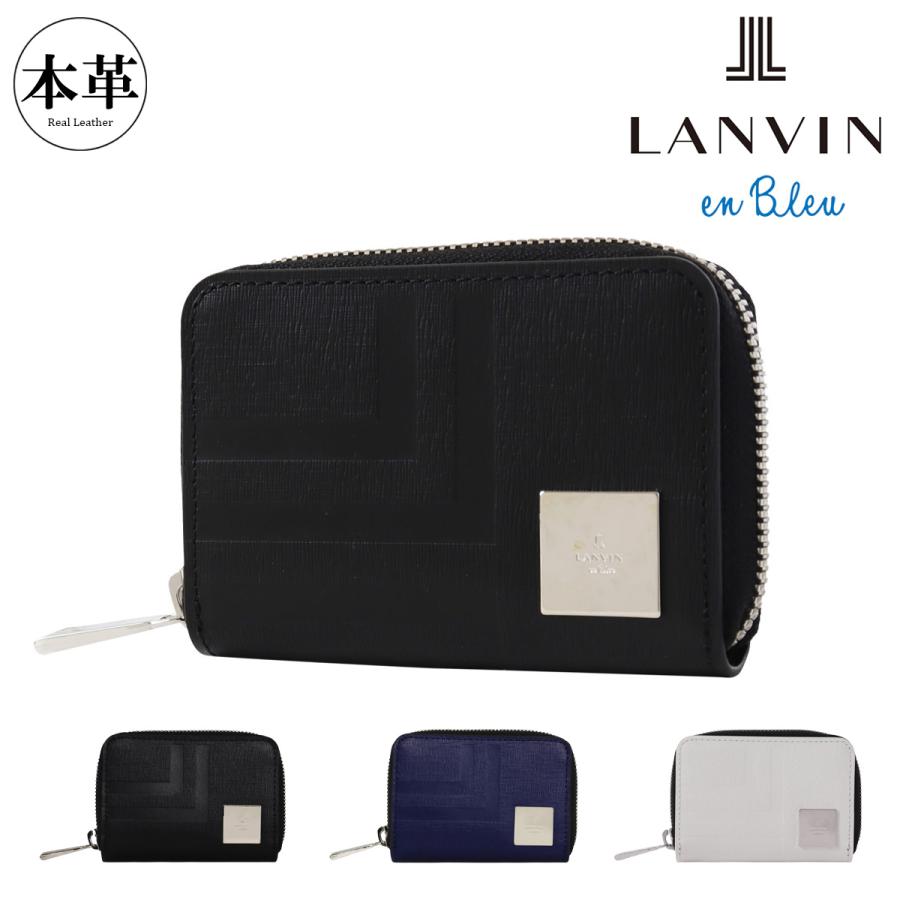 【レビュー投稿で+5％還元】ランバンオンブルー 小銭入れ 本革 ラウンドファスナー メンズ 521622 フィズ LANVIN en Bleu ケース パスポケット 定期入れ キーチェーン レザー 牛革 クリスマス_mp LANVIN en Bleu ランバンオンブルー 小銭入れ 本革 ラウンドファスナー