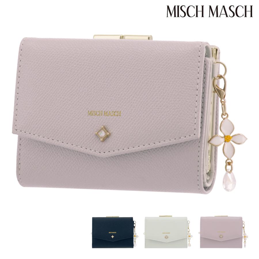 上品 Mischmasch ミッシュマッシュ ミッシュマッシュ 二つ折り財布 ガマ札入れ レディース ブラック 財布 Www Universitaria Cl