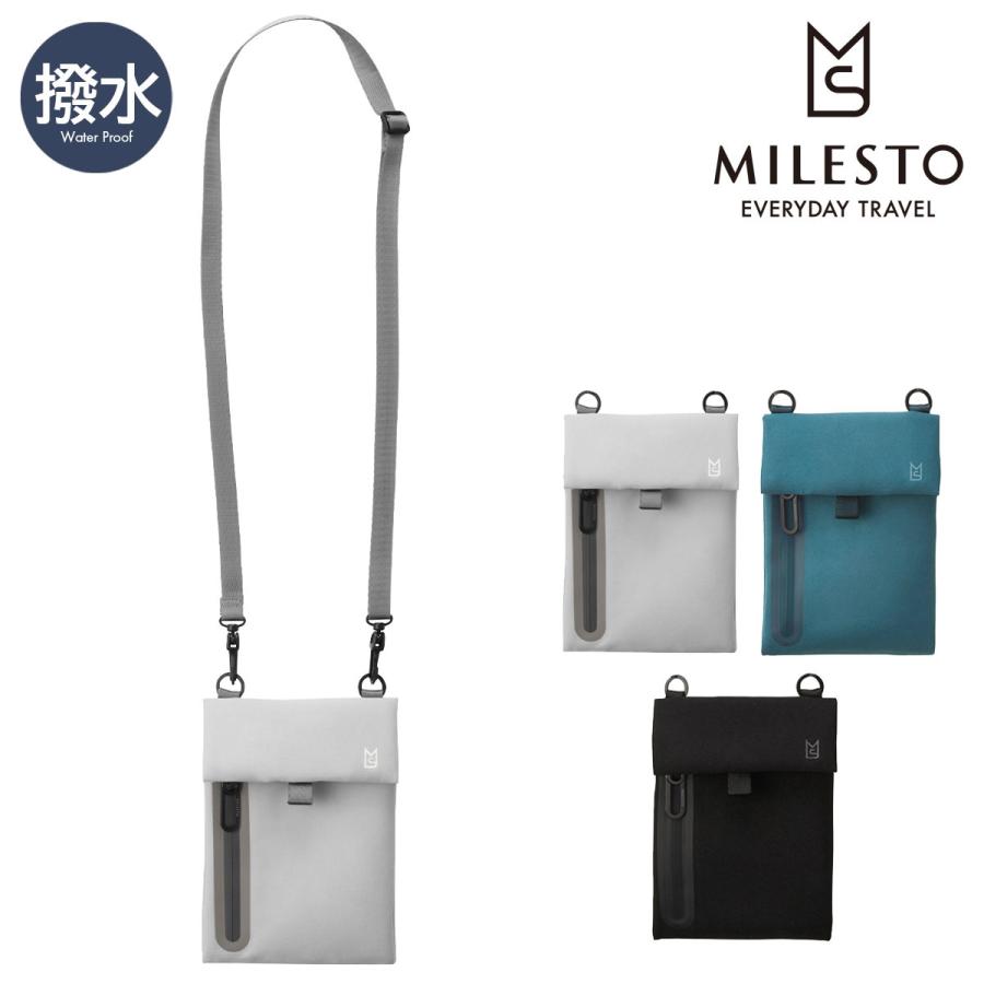 ミレスト サコッシュ ショルダーバッグ リキッド レディース メンズ MLS847 MILESTO LIKID モバイルサコッシュ スマホショルダー 強撥水 防水 ミニショルダー | MILESTO
