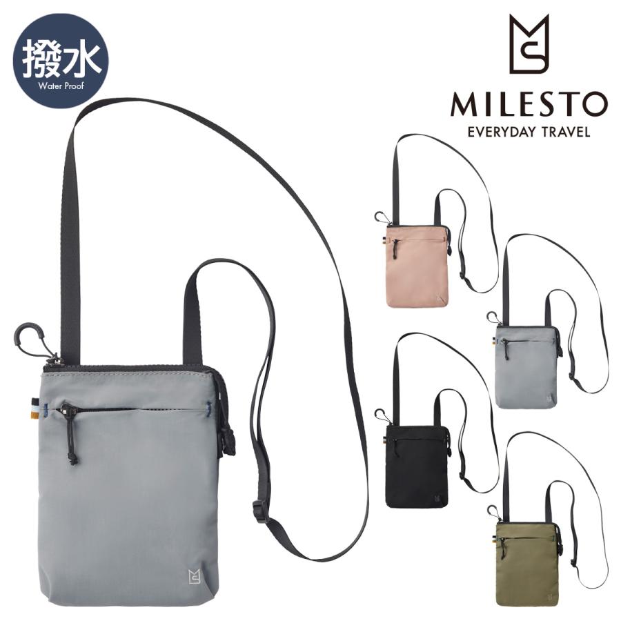 ミレスト サコッシュ ショルダーバッグ トロット レディース メンズ MLS884 MILESTO TROT 撥水 防水 軽量 スマホショルダー 縦型 タテ型 ミニショルダー | MILESTO