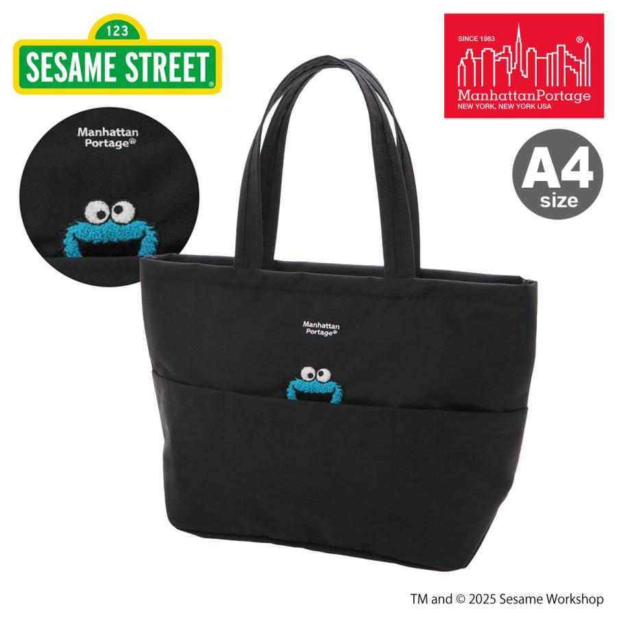 【レビュー投稿で+5％還元】マンハッタンポーテージ セサミストリート クッキーモンスター トートーバッグ A4 メンズ レディース PC収納 13インチ MP1336ZSST Manhattan Portage カジュアル キャラクター お出掛け 旅行 トラベル 通勤 通学 刺繍 クリスマス_mp クリスマス_wp Manhattan Portage（マンハッタンポーテージ） セサミストリート