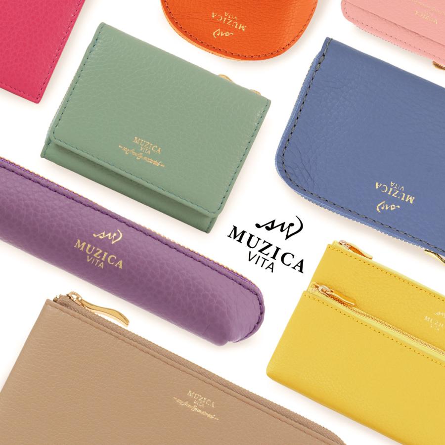 ムジカ・ヴィータ 二つ折り財布 ミニ財布 本革 イタリアンレザー