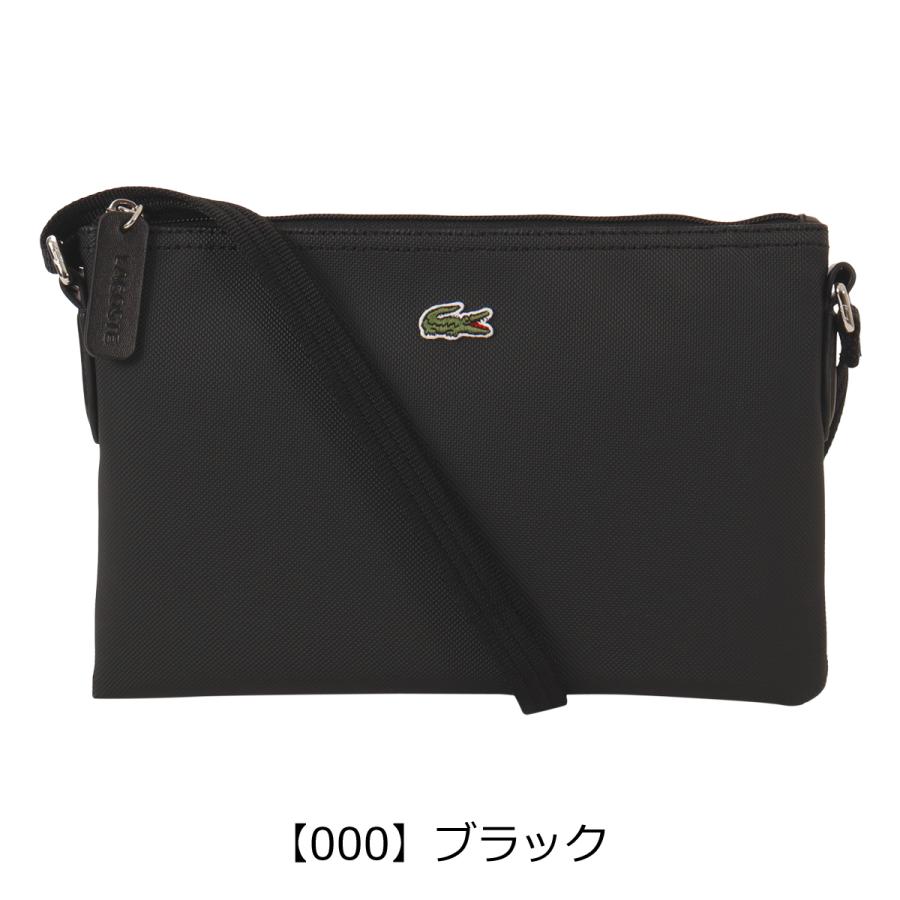ラコステ　ブラック ショルダーバッグ LACOSTE（ラコステ） ショルダーバッグ 横型 メンズ レディース