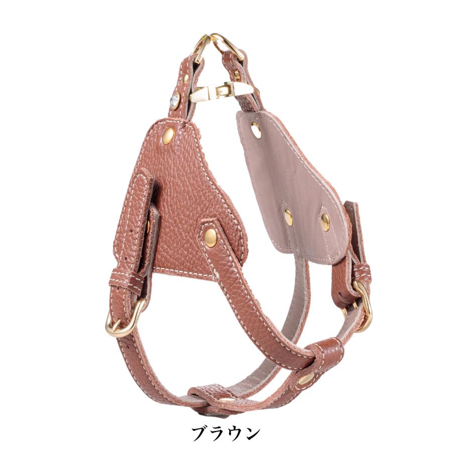 エヌアンドエフ ペット ハーネス＆リードセット 小型犬 ハーネス ボディベルト リード レザー 本革 日本製 N＆F for pets TYPE-B ナチュラル_19