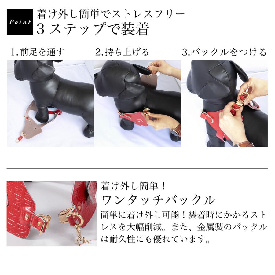 エヌアンドエフ ペット ハーネス＆リードセット 小型犬 ハーネス ボディベルト リード レザー 本革 日本製 N＆F for pets TYPE-C ジュエリータイル