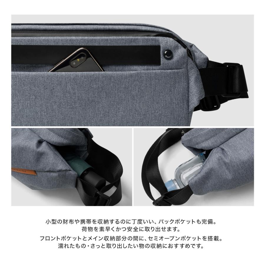 ニード ボディバッグ メンズ レディース R0 PLUS NIID URBANATURE 10.5インチ スリングバッグ チェストバッグ ショルダーバッグ 撥水 大容量 1年保証_18