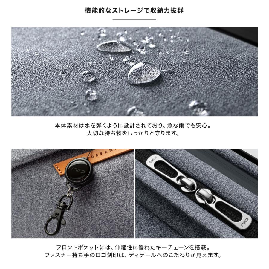 ニード ボディバッグ メンズ レディース R0 PLUS NIID URBANATURE 10.5インチ スリングバッグ チェストバッグ ショルダーバッグ 撥水 大容量 1年保証_20