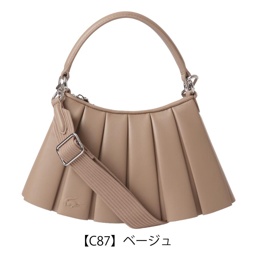 完売品】LACOSTE ラコステ モノグラムショルダーバッグ ベージュ 牛革